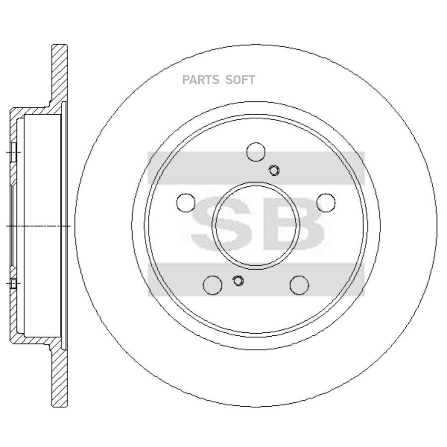 Диск тормозной SANGSIN BRAKE SD4908