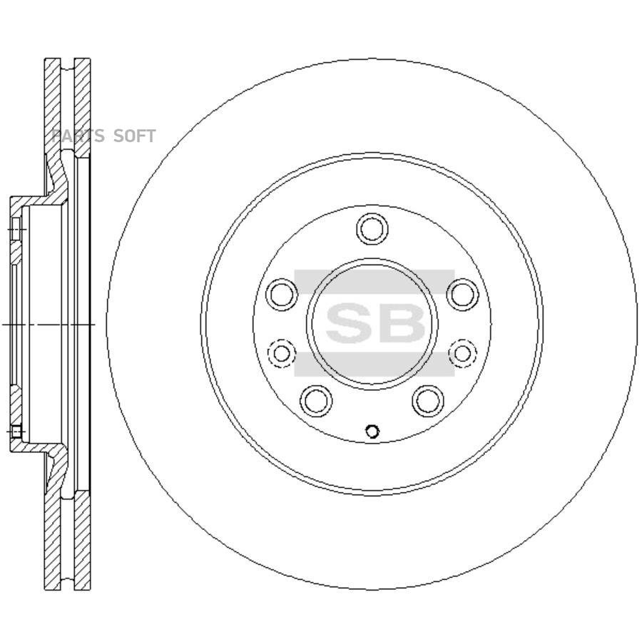 Диск тормозной передний SANGSIN BRAKE SD4447