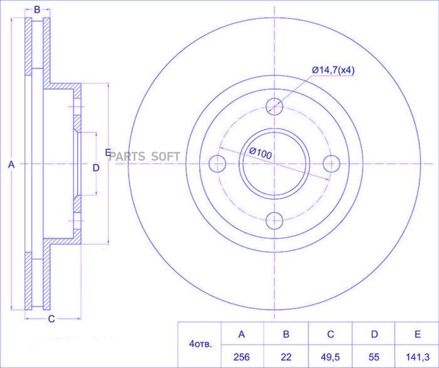 Диск тормозной TG-43512-12610 *Ti•GUAR TIGUAR TG4351212610