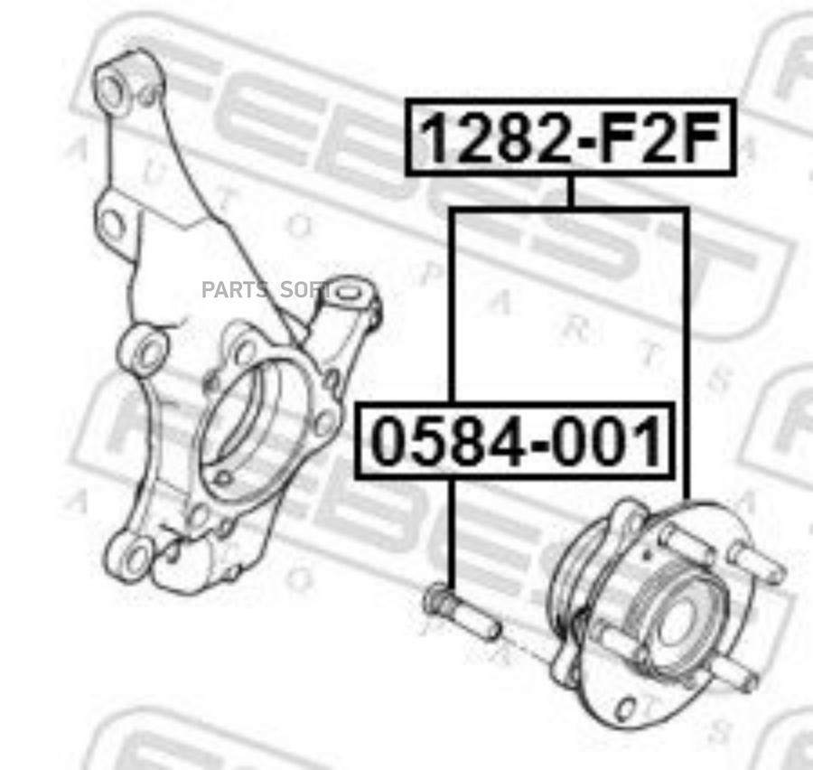 Ступица передняя FEBEST 1282F2F