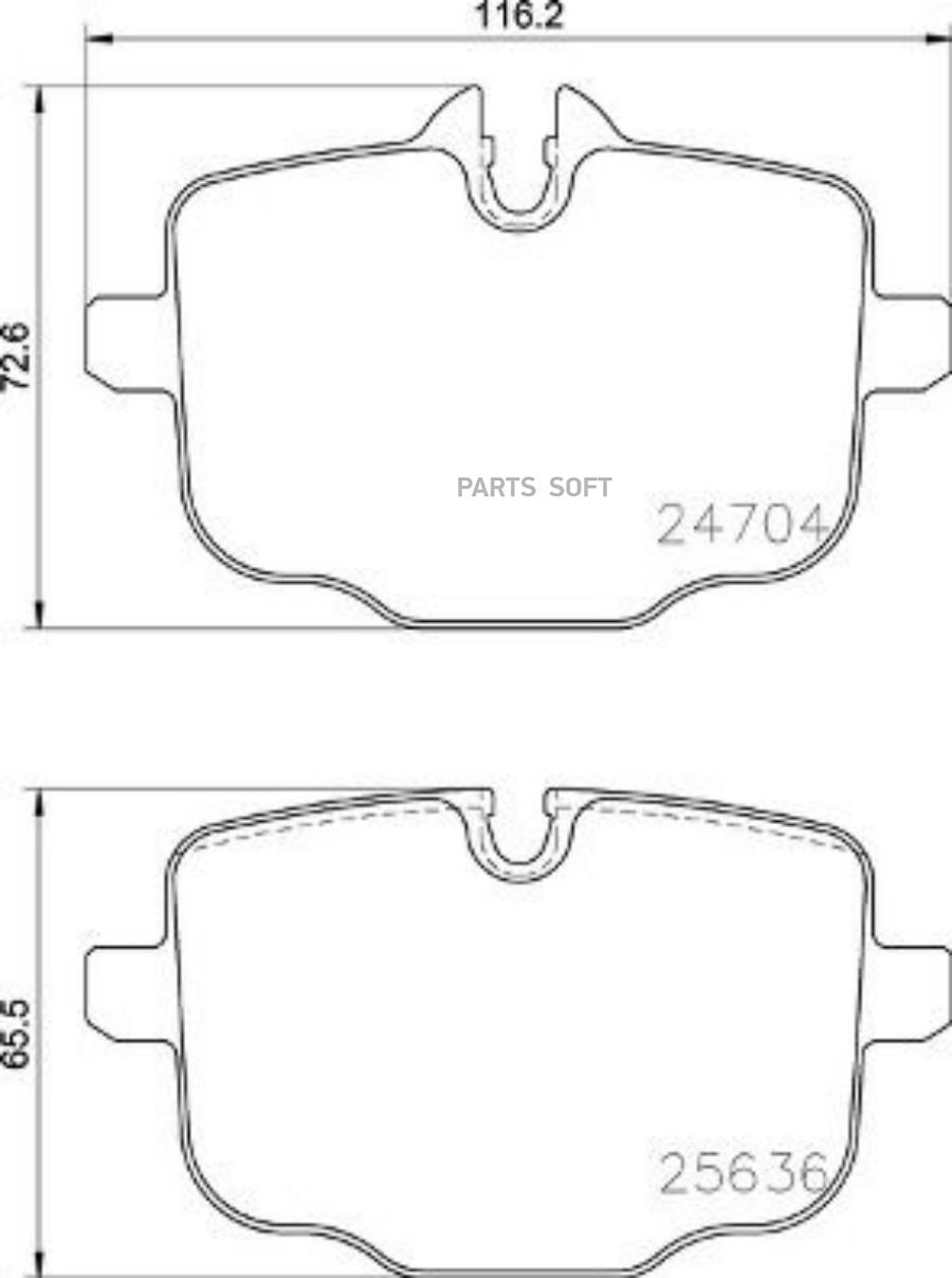 Колодки тормзад BREMBO P06101