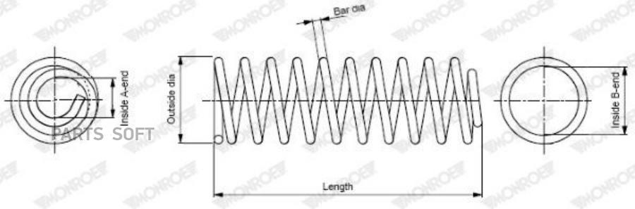 Пружина подвески MONROE SP0533