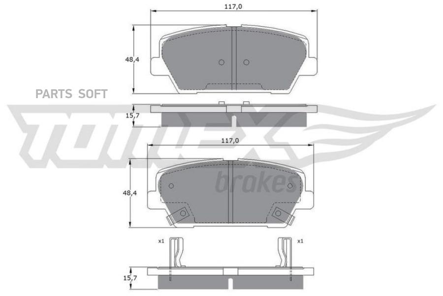 Автозапчасть TOMEX BRAKES TX1745