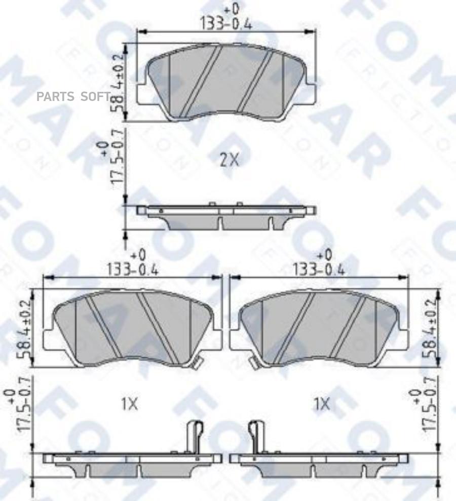 Автозапчасть FOMAR-FRICTION FO246881