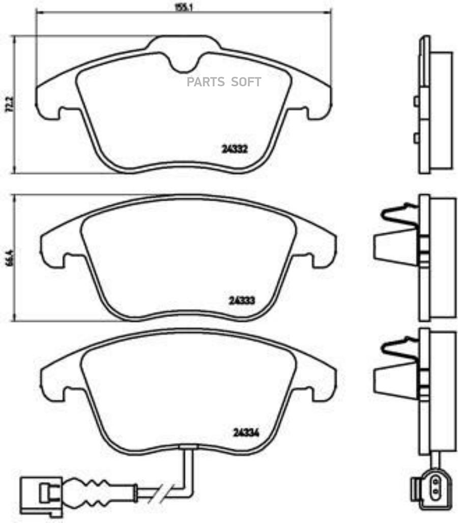 Колодки тормперXtra BREMBO P85112X