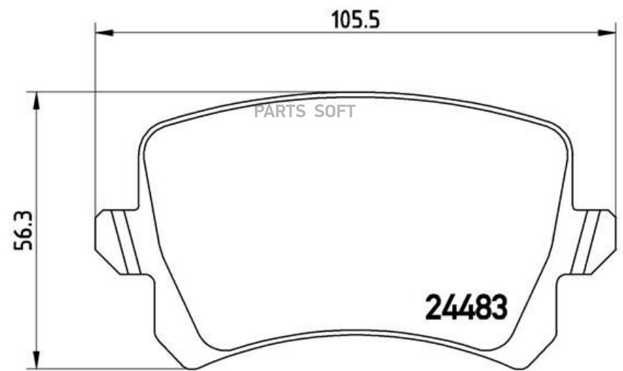 Комплект дисковых тормозных колодок BREMBO P85109X