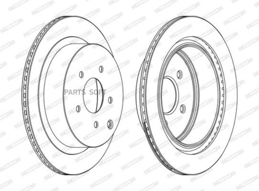 Диск тормозной задний INFINITI FX35 03-/NISSAN Murano all FERODO DDF FERODO DDF1506C