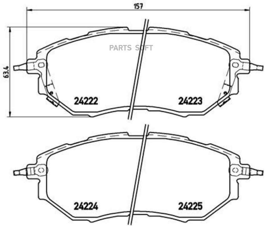 Колодки тормозные дисковые Xtra | перед/зад | BREMBO P78017X