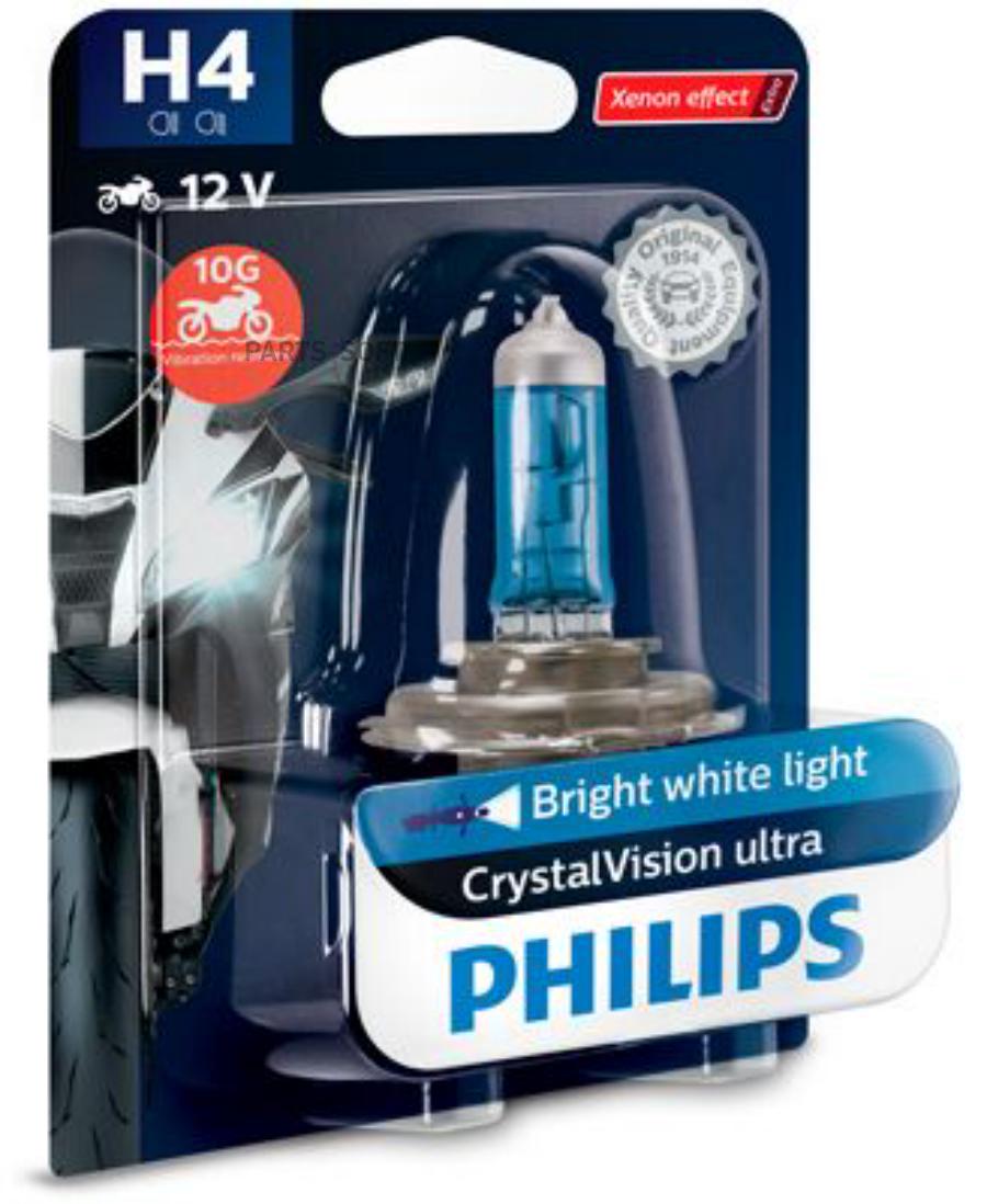 H4 12V (60/55W) Лампа Crystal Vision Ultra блистер 1 шт) PHILIPS 12342CVUBW