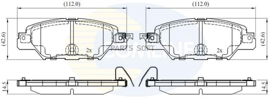 Тормозные колодки дисковые (комплект) COMLINE CBP32416