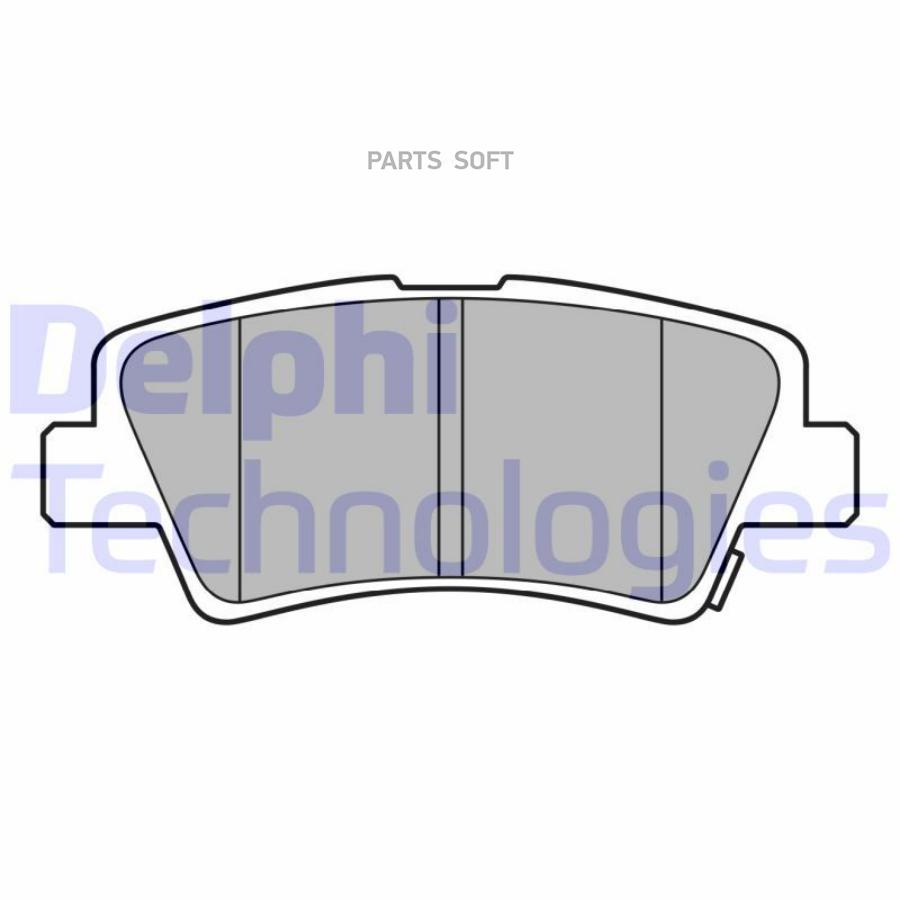 Колодки тормозные HYUNDAI SOLARIS 10-/SONATA V (NF) 05-/KIA SOUL 09- задние DELPHI LP3587