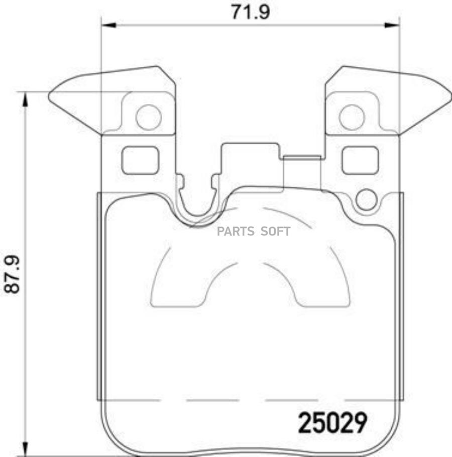 Brake Pad Set disc brake BREMBO P06087X