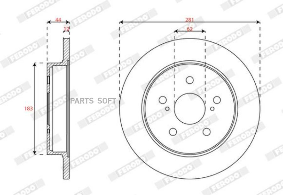 Автозапчасть FERODO DDF2643C