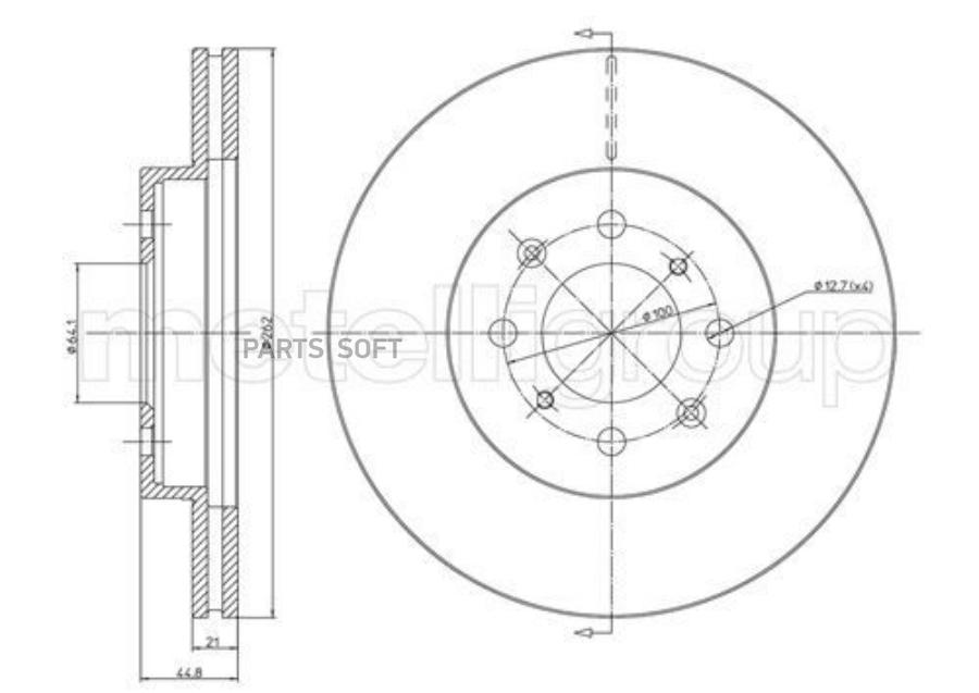 Тормозной диск METELLI 230344C