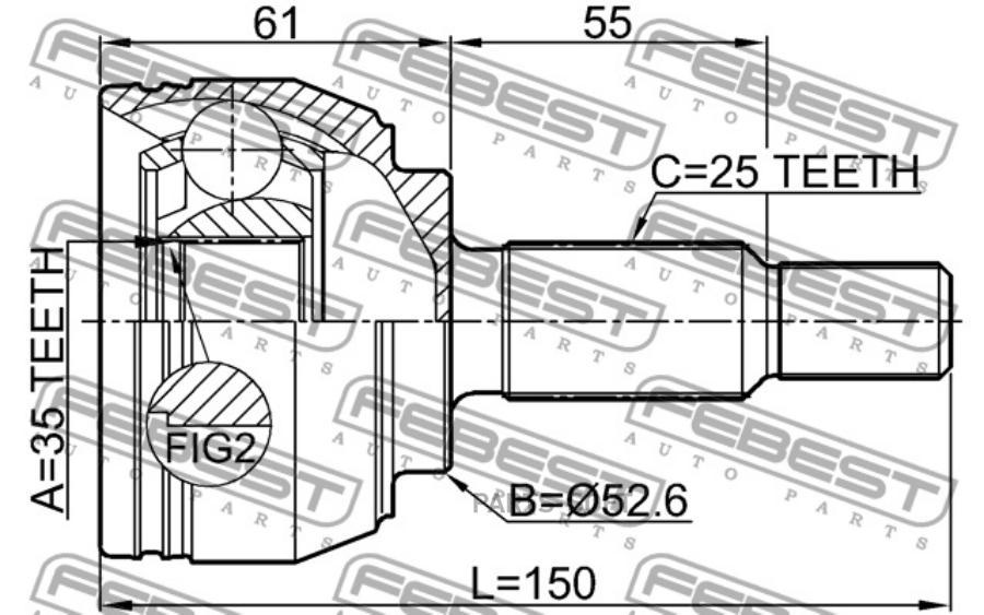 ШРУС НАРУЖНЫЙ RENAULT NTY NPZRE046