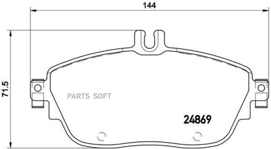 Комплект дисковых тормозных колодок BREMBO P50093X