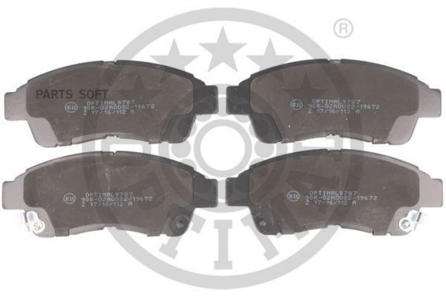 Brake Pad Set disc brake OPTIMAL BP09787