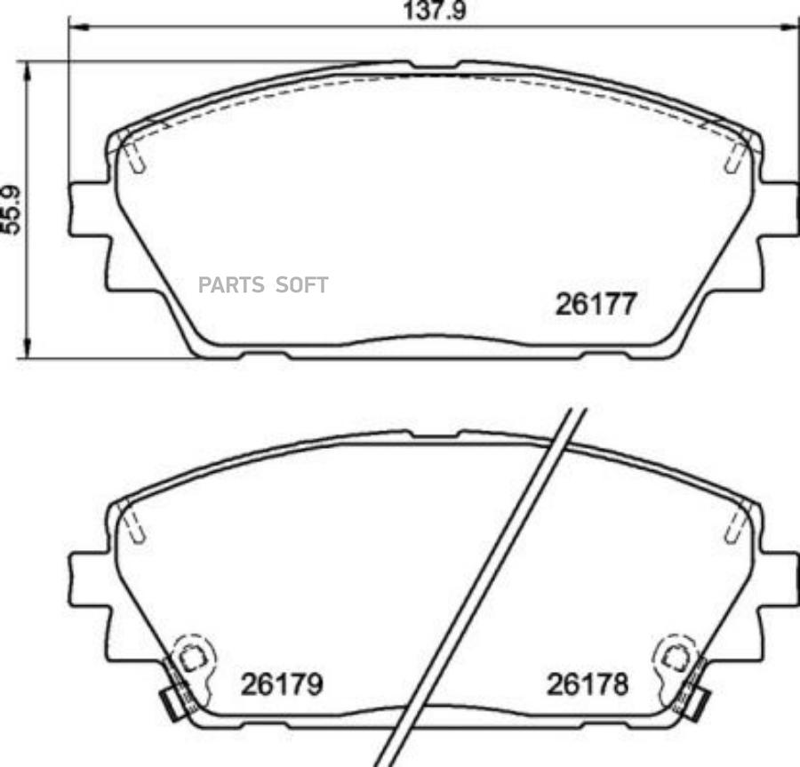 Комплект тормозных колодок дисковый тормоз BREMBO P49065