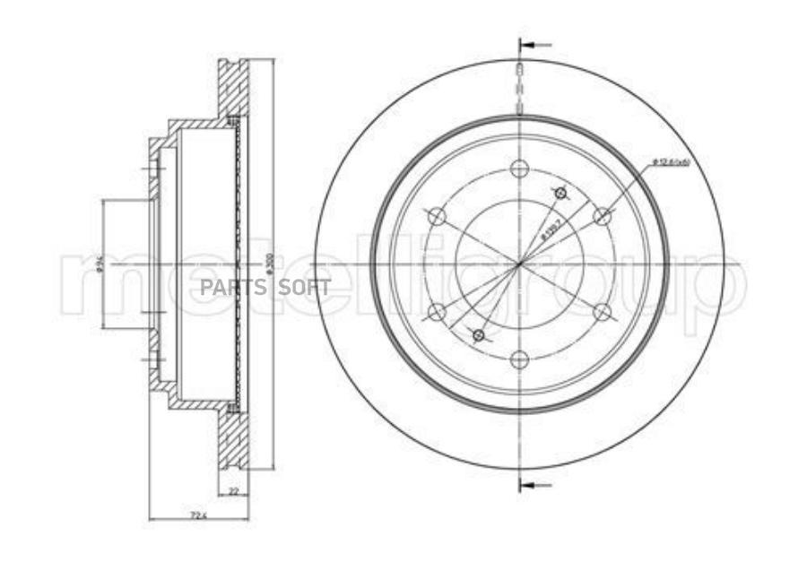 Диск тормозной METELLI 230778C