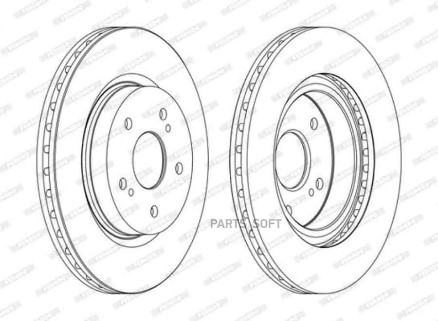 Тормозной диск | перед | FERODO DDF1635C
