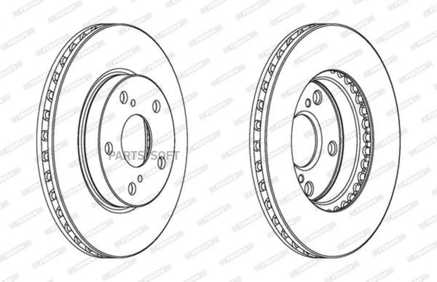 Диск тормозной передний TOYOTA Corolla FERODO DDF1789 FERODO DDF1789C