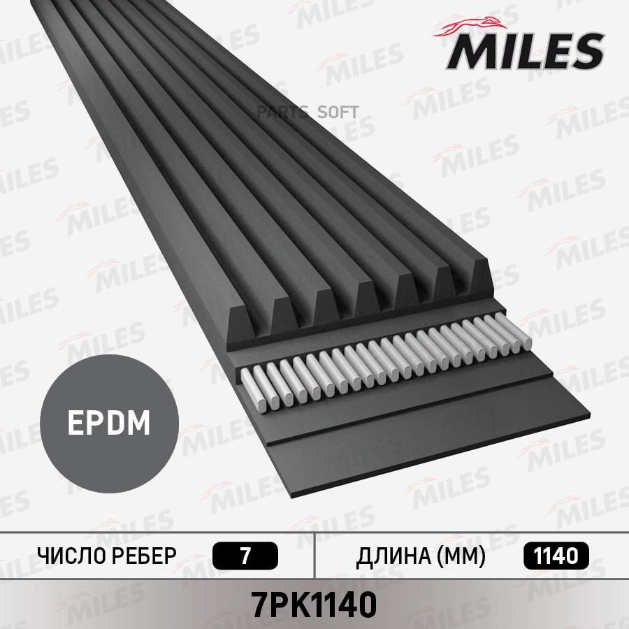 Ремень поликлиновой MILES 7PK1140