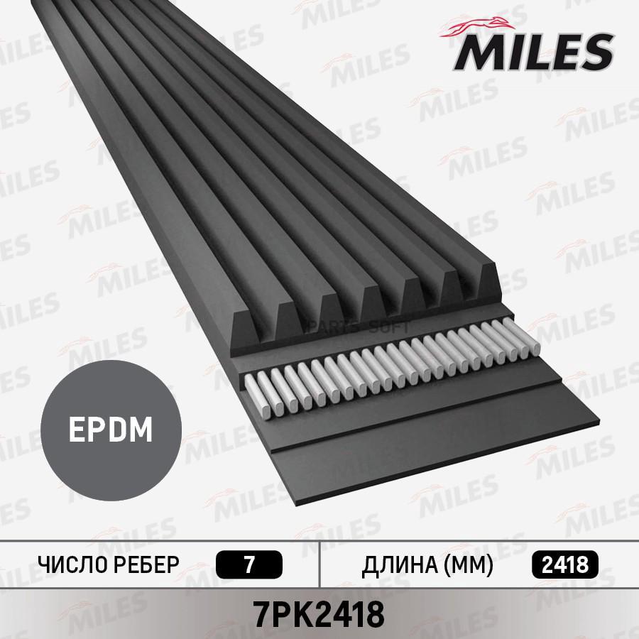 Ремень приводной поликлиновой MILES 7PK2418