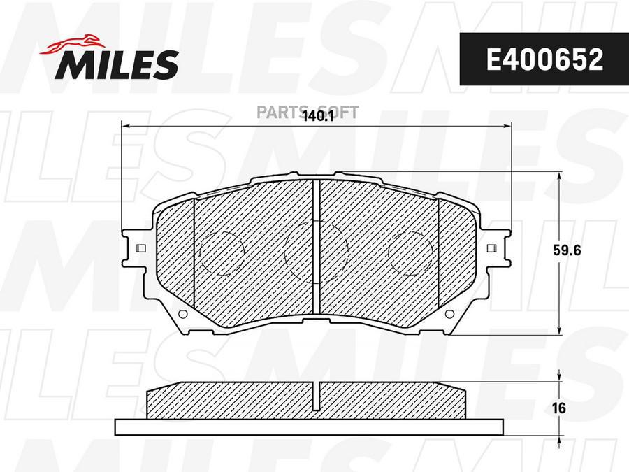 Колодки тормозные MILES E400652