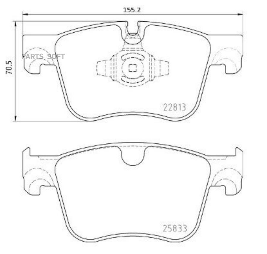 Колодки тормозные дисковые | перед | BREMBO P61135