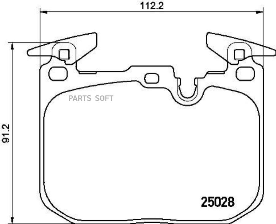 Brake Pad Set disc brake BREMBO P06088X