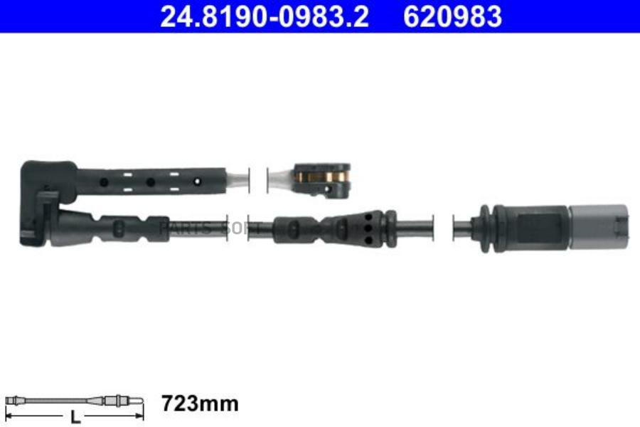 Warning Contact brake pad wear ATE 24819009832