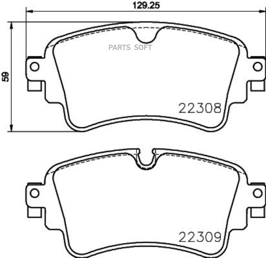 Колодки тормозные дисковые | зад | BREMBO P85154X