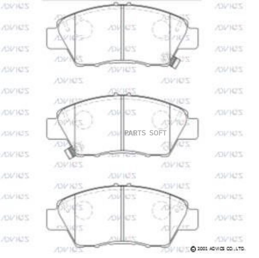 Колодки тормозные дисковые передние комплект ADVICS C1N077