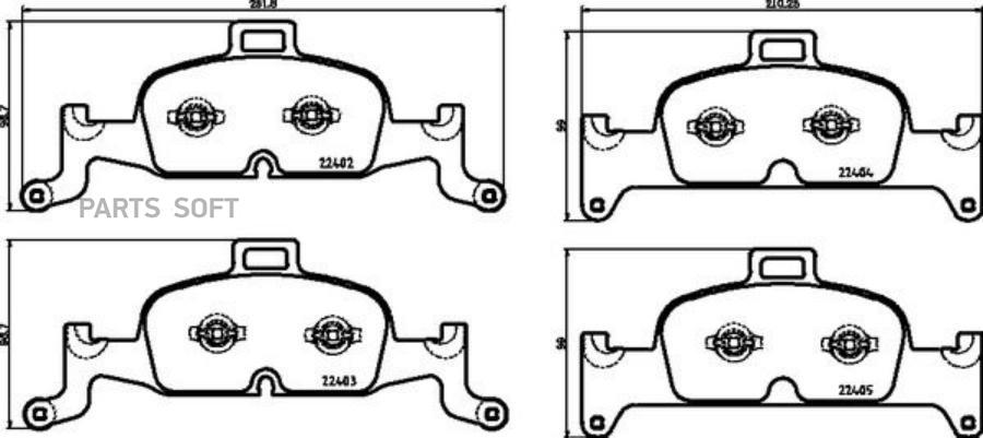 Комплект тормозных колодок дисковый тормоз ДЛЯ ЕВРОПЕЙСКОГО РЫНКА BREMBO P85164X