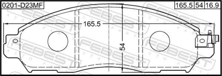 Колодки тормозные передние FEBEST 0201D23MF