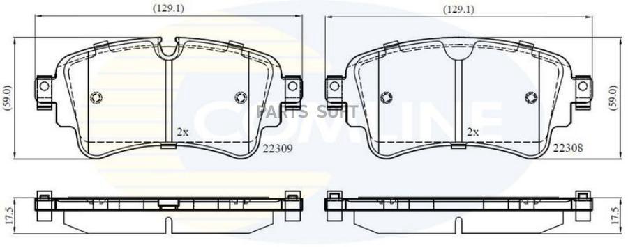 КОЛОДКИ ТОРМ ЗАД COMLINE CBP02362