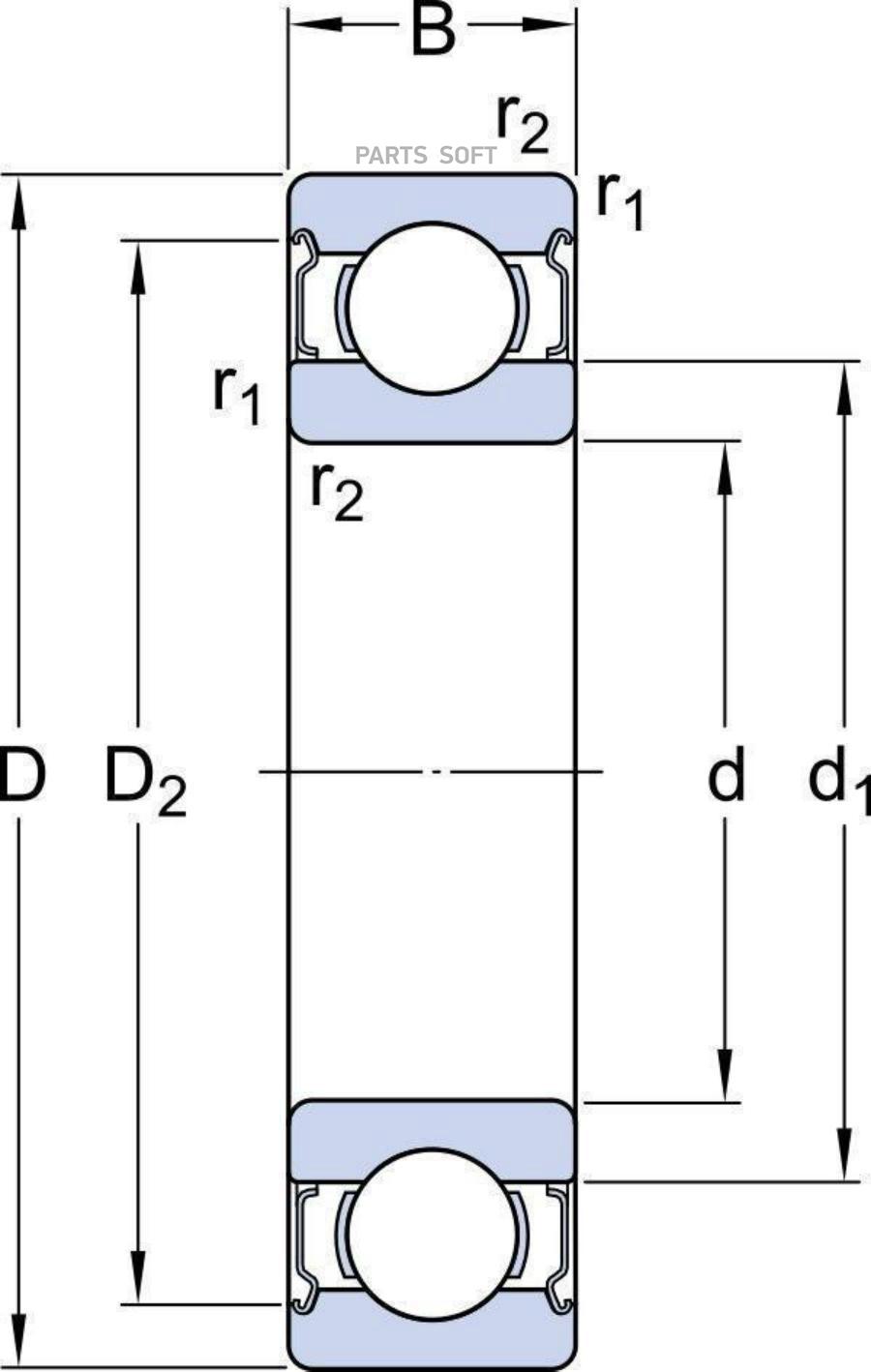 ПОДШИПНИК ШАРИКОВЫЙ SKF 63052ZC3