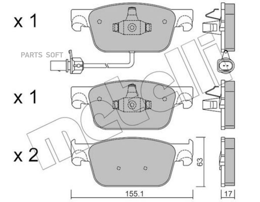 Brake Pad Set | перед | METELLI 2211250