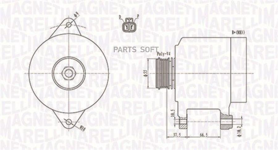 Генератор MAGNETI MARELLI 063731283010