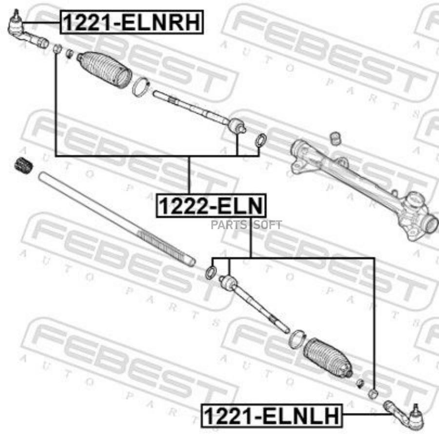 Тяга рулевая FEBEST 1222ELN