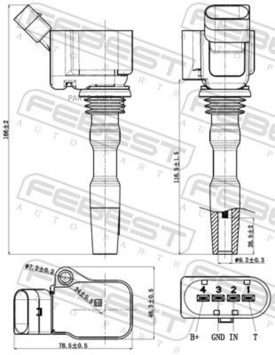 Катушка зажигания FEBEST 23640003