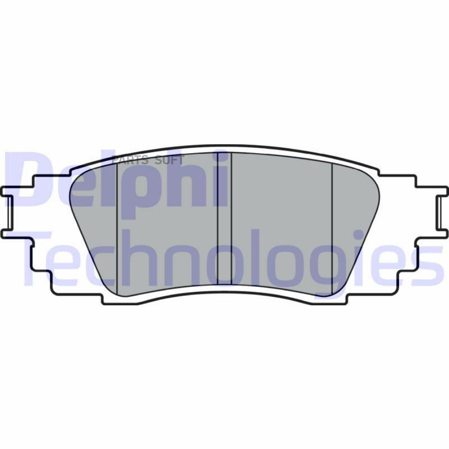 Колодка тормозная компл сзади toyota c-hr 12/18 h 1016- DELPHI LP3379