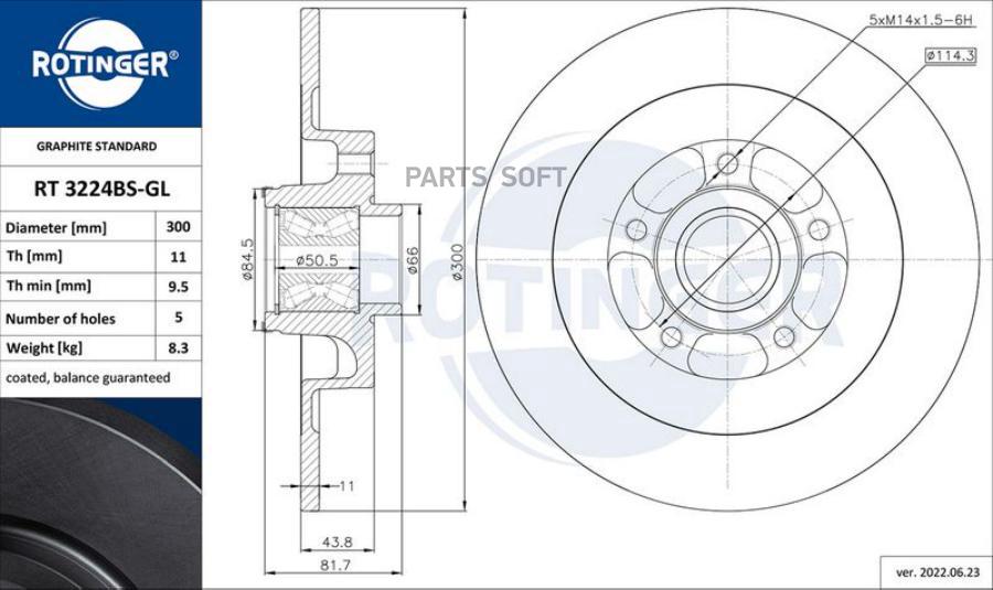 Автозапчасть ROTINGER RT3224BSGL