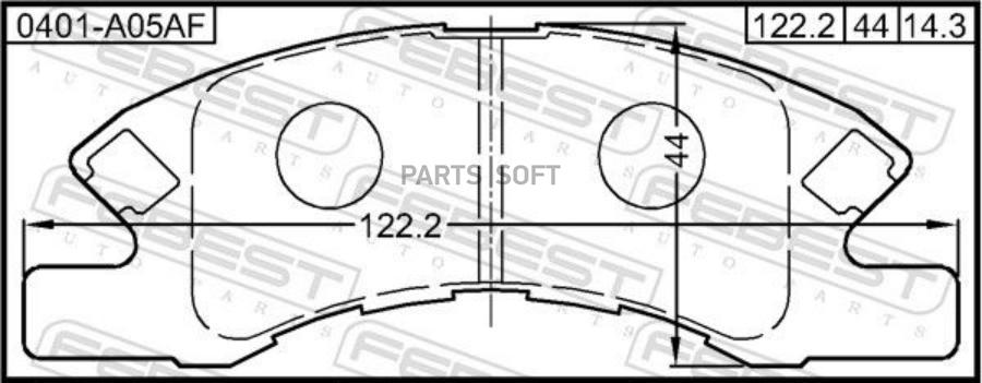 КОЛОДКИ ТОРМОЗНЫЕ ПЕРЕДНИЕ FEBEST 0401A05AF