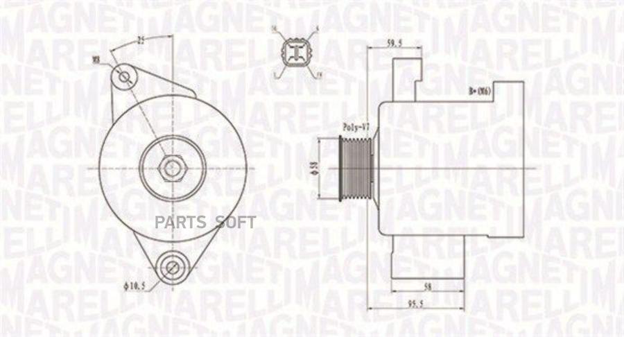 Генератор MAGNETI MARELLI 063731796010