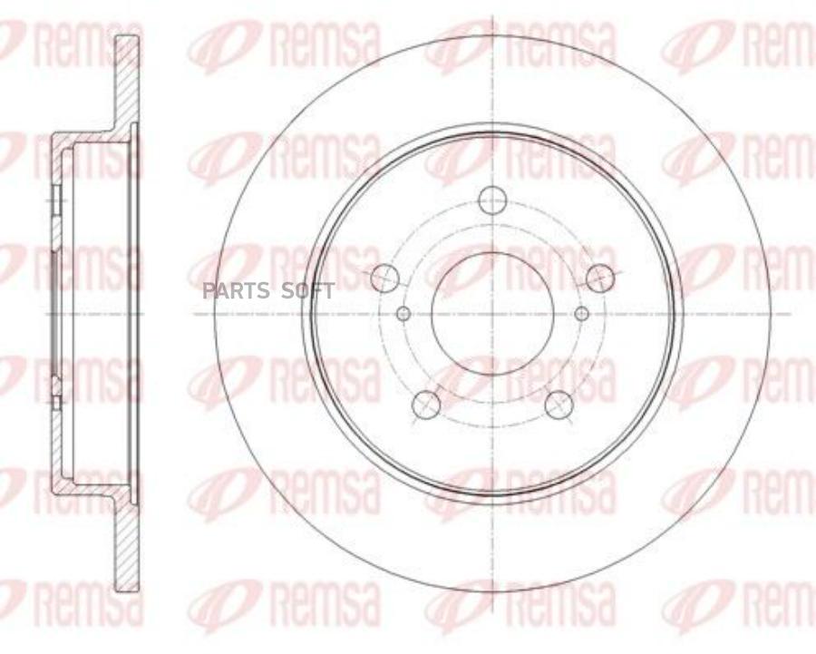Диск тормозной задний REMSA 6179500