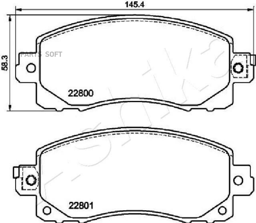 Колодки тормозные дисковые передние комплект ASHIKA 5007713