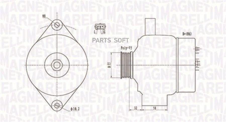 ГЕНЕРАТОР MAGNETI MARELLI 063732026010