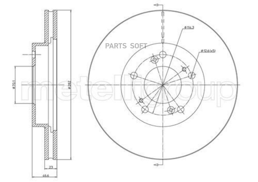 Brake Disc METELLI 230503C