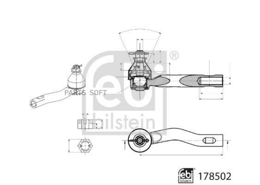 Наконечник рулевой тяги FEBI 178502